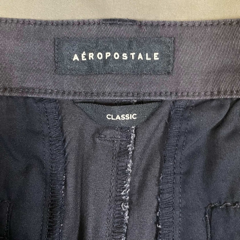 Aeropostale Classic Navy Blue Chino Pants Womens Size 12 Short Straight Leg - Picture 3 of 7
